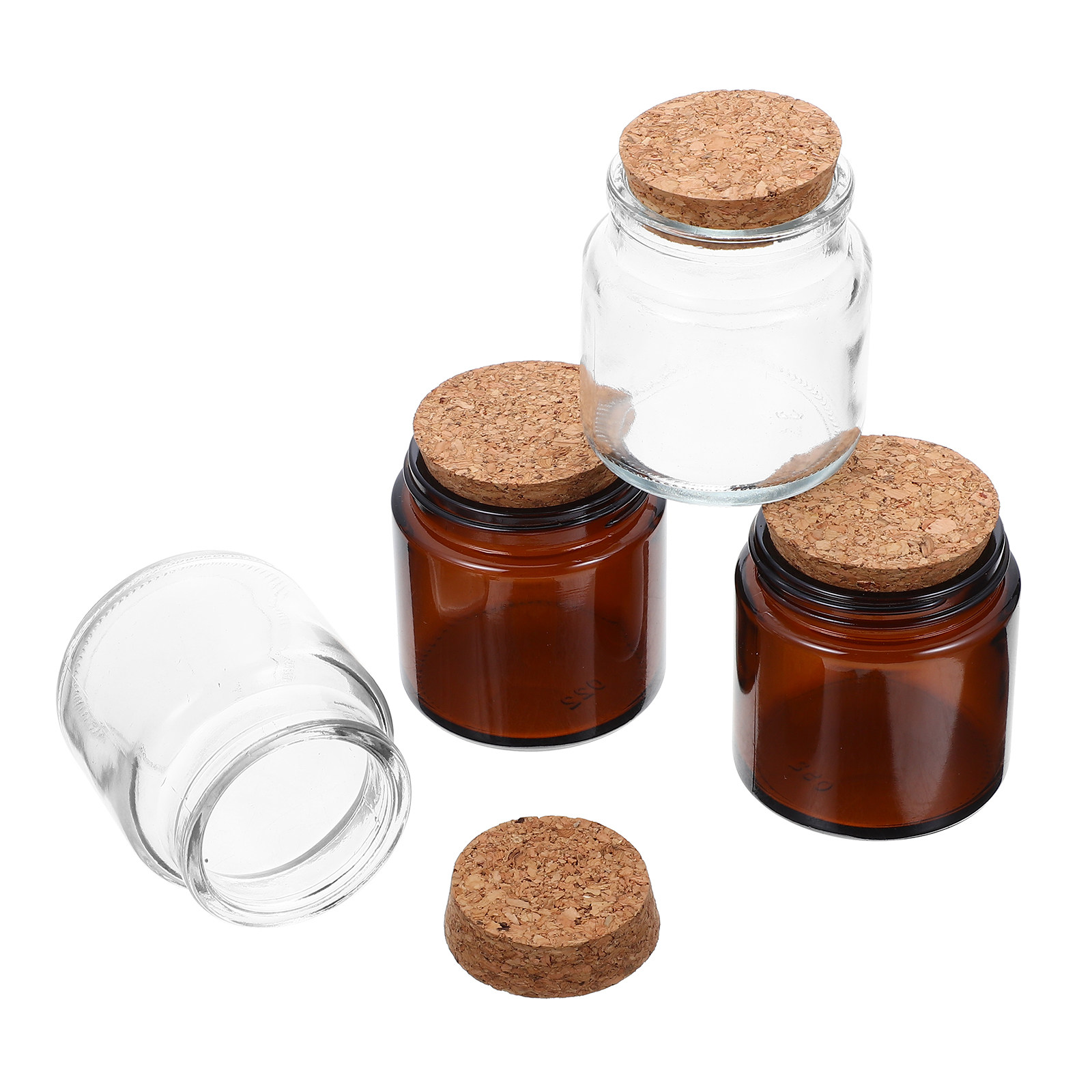 Candle Making Jars With Lids - 4 Buah Toples Kaca Tebal dengan