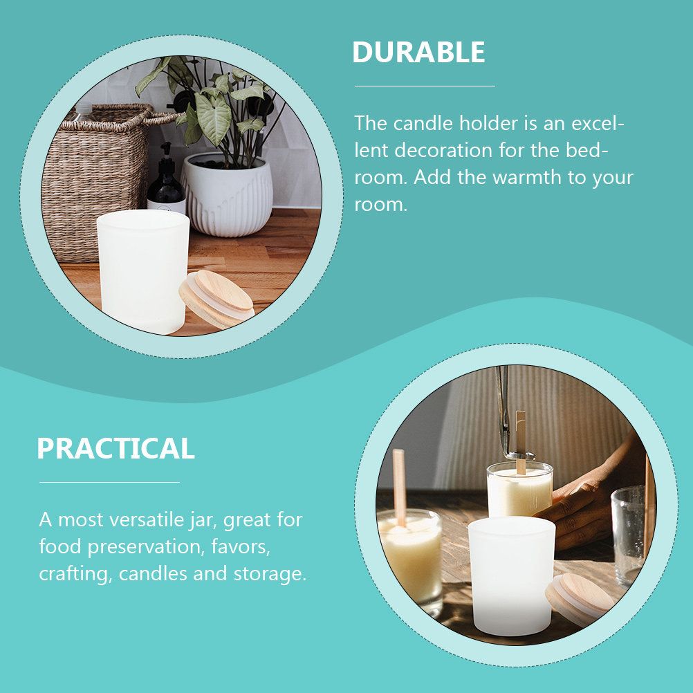 Candle Making Jars With Lids - Toples Kaca Kosong, Wadah Kaca dengan