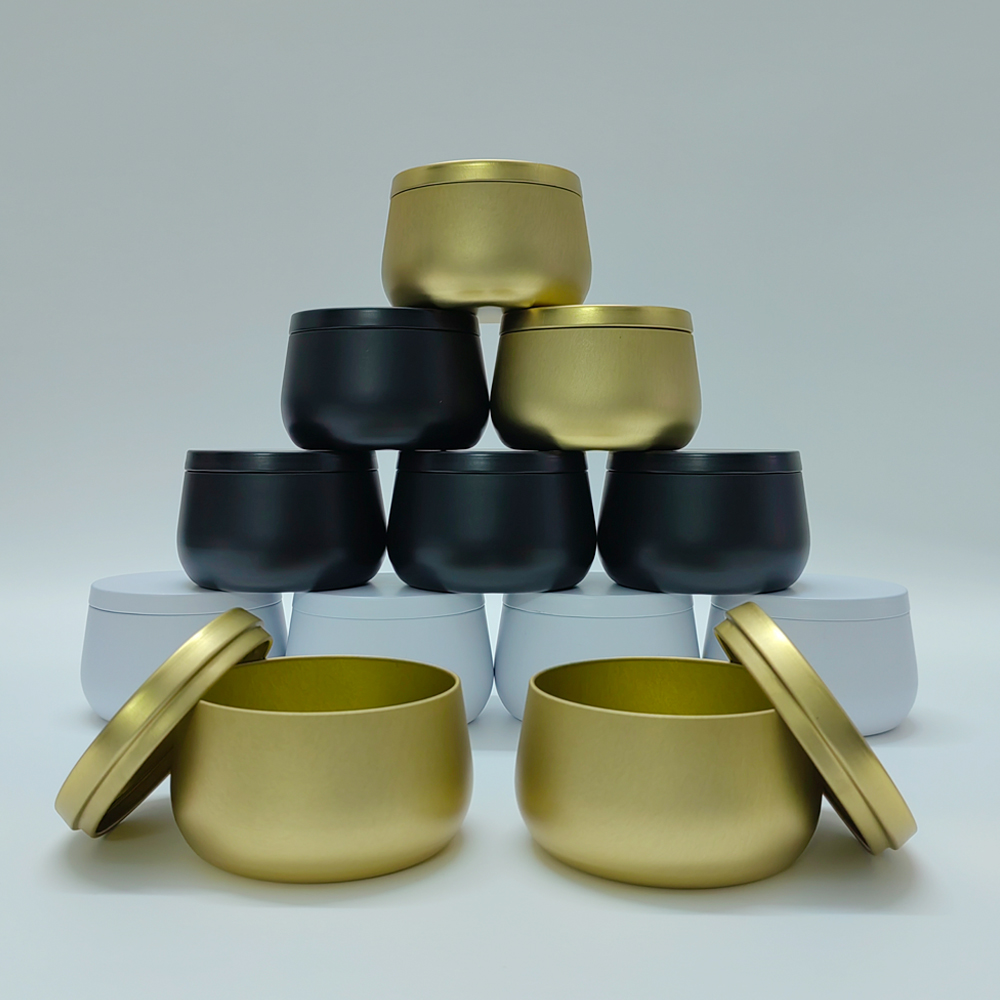Tin Container Lid - 12 pcs Stoples Lilin Logam Putih