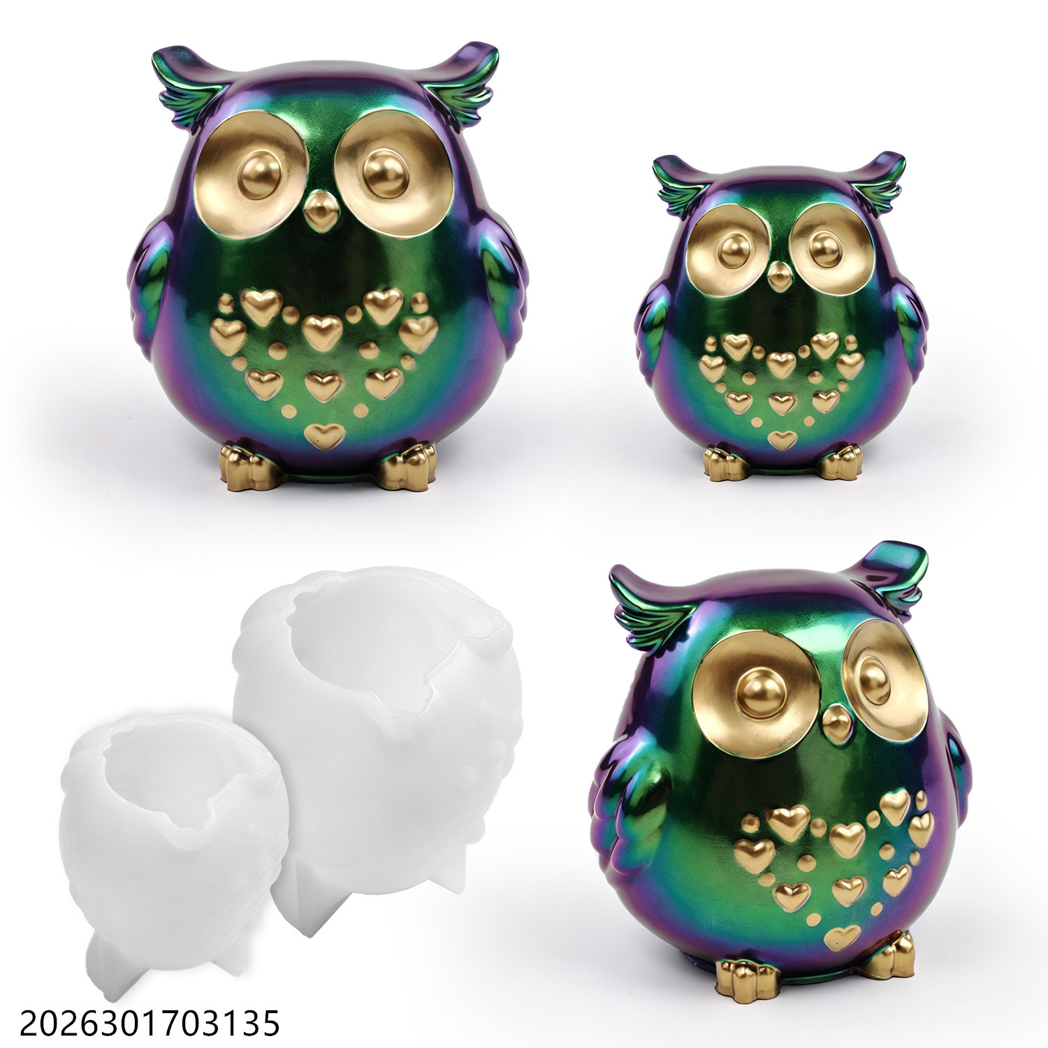 Candle Making Kits - Cetakan Silikon Burung Hantu 3D Bentuk