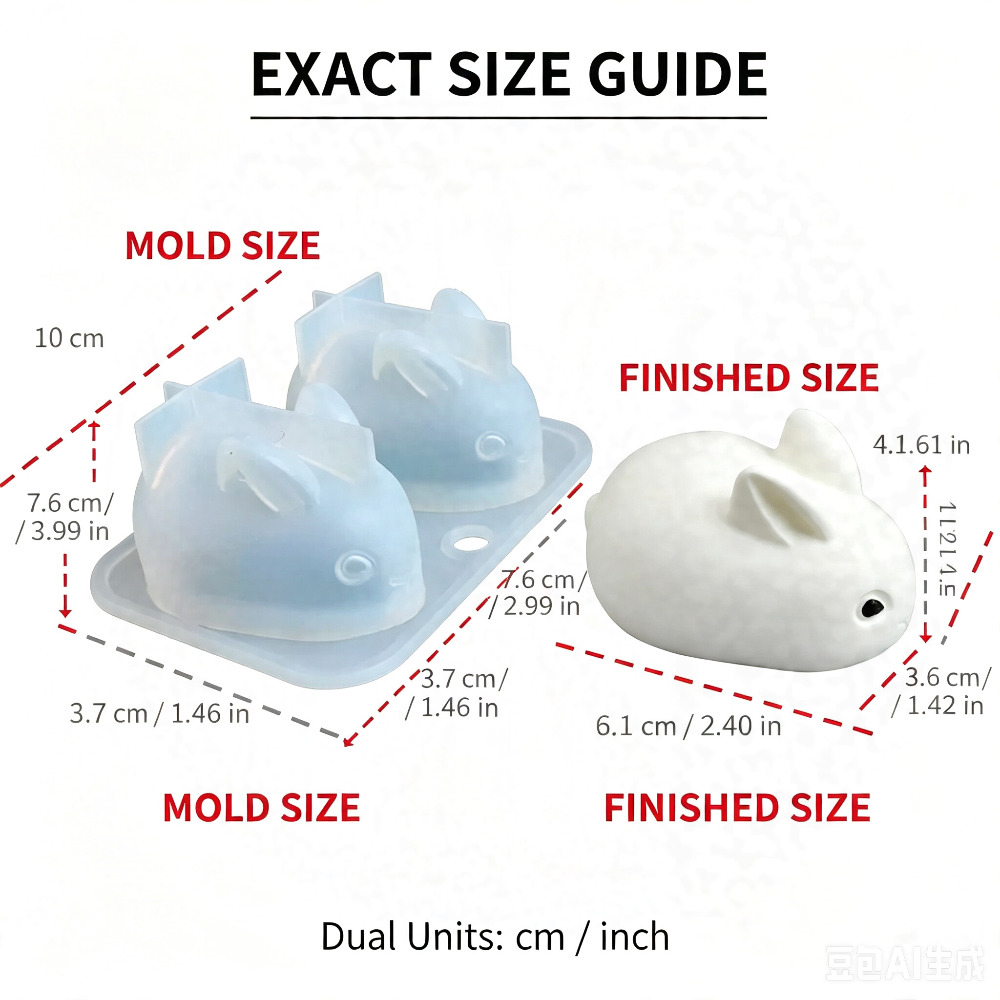Cetakan Silikon Kelinci Mini 3 - Candle Making Tutorial ulasan dan harga